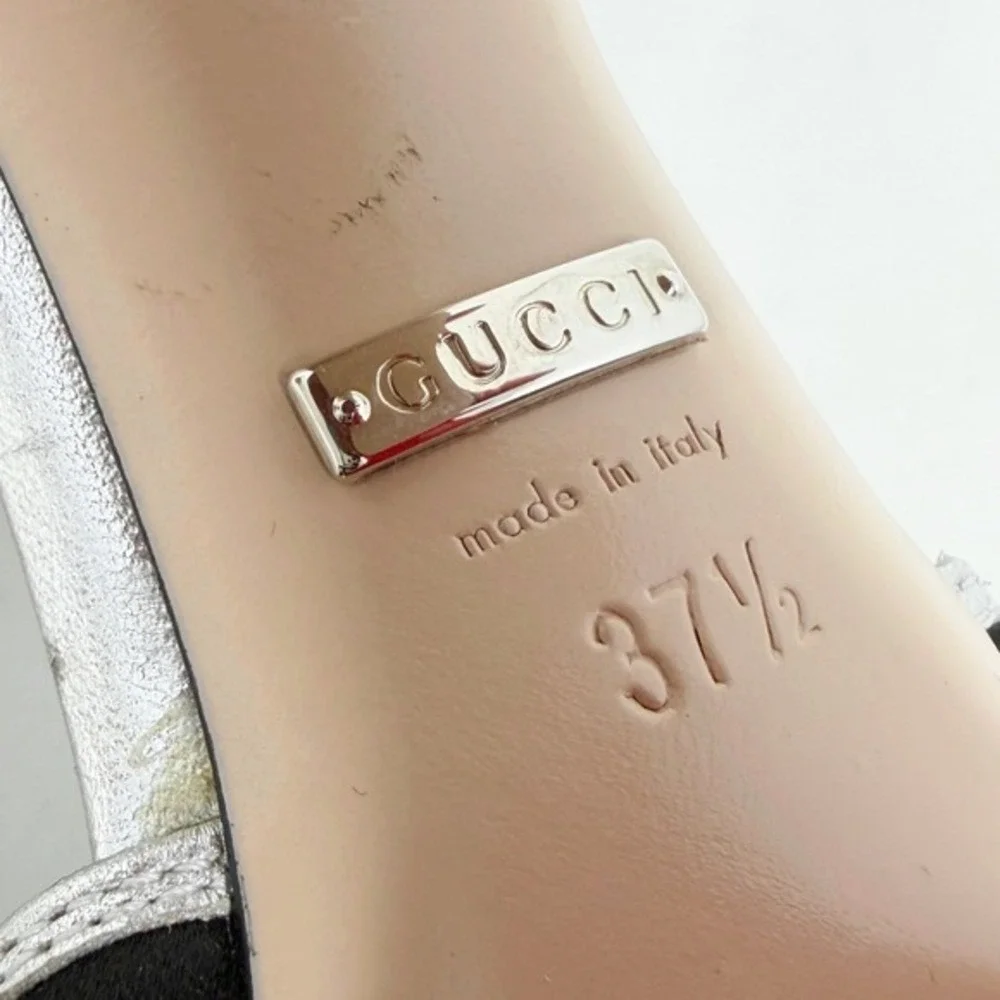 Gucci Mariska Platform Heels Black‎ Runway Sandals 37.5